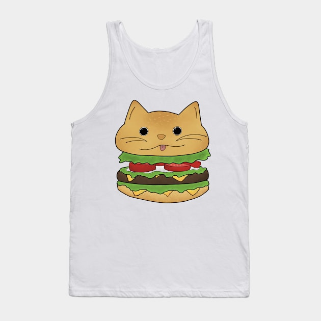 Burger cat Tank Top by Hecatees